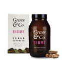Grass & Co. BIOME Chaga Mushrooms with Curcumin + Ginger 60 Vegan Capsules