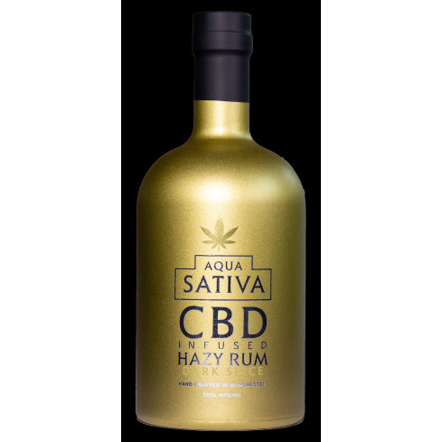 Aqua Sativa Hazy CBD Infused Dark Spice Rum 500ml - 20mg CBD (International)