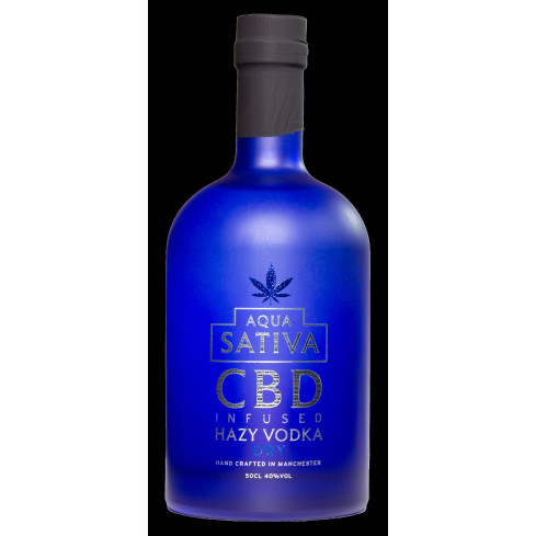 Aqua Sativa Hazy CBD Infused Dry Vodka 500ml - 20mg CBD (UK ONLY)
