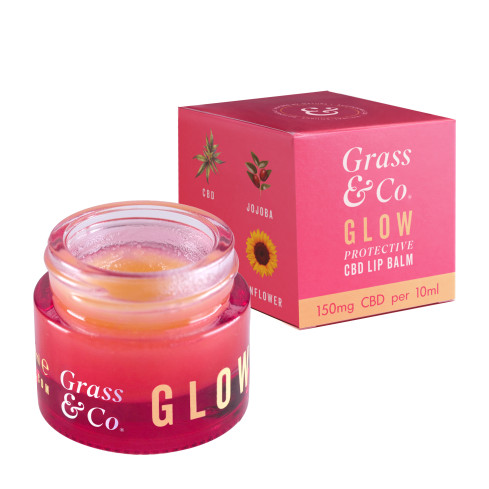 Grass & Co. GLOW Protective 150mg CBD Lip Balm 10ml