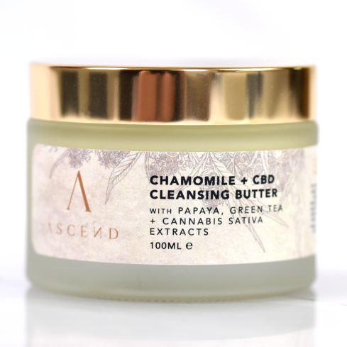 Chamomile + CBD Cleansing Butter. Ascend’s Chamomile + CBD Cleansing Butter infused with Papaya, Green Tea and Cannabis Sativa Extracts.